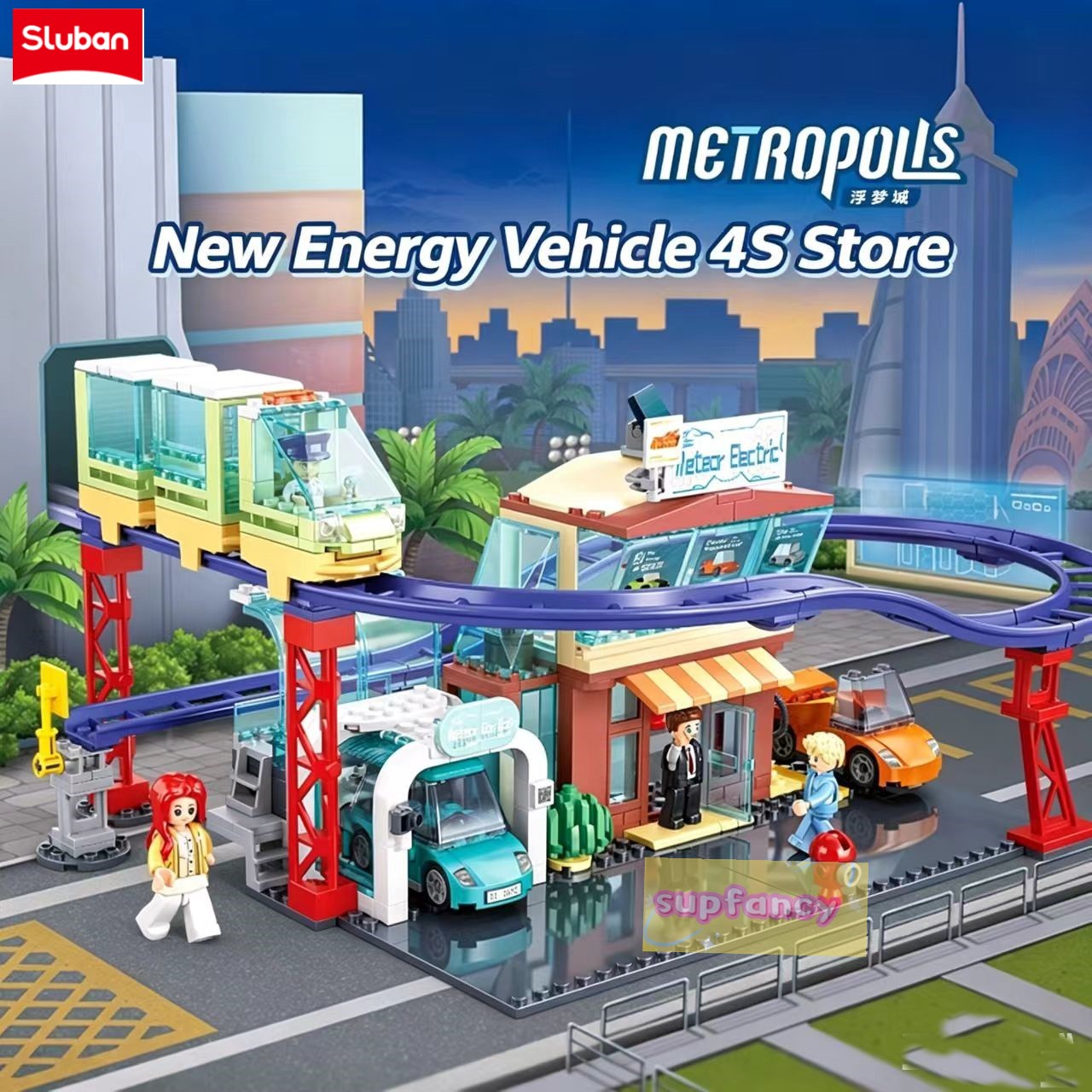 Renewable Energy Kids - Sluban 379PCS City Street View Building